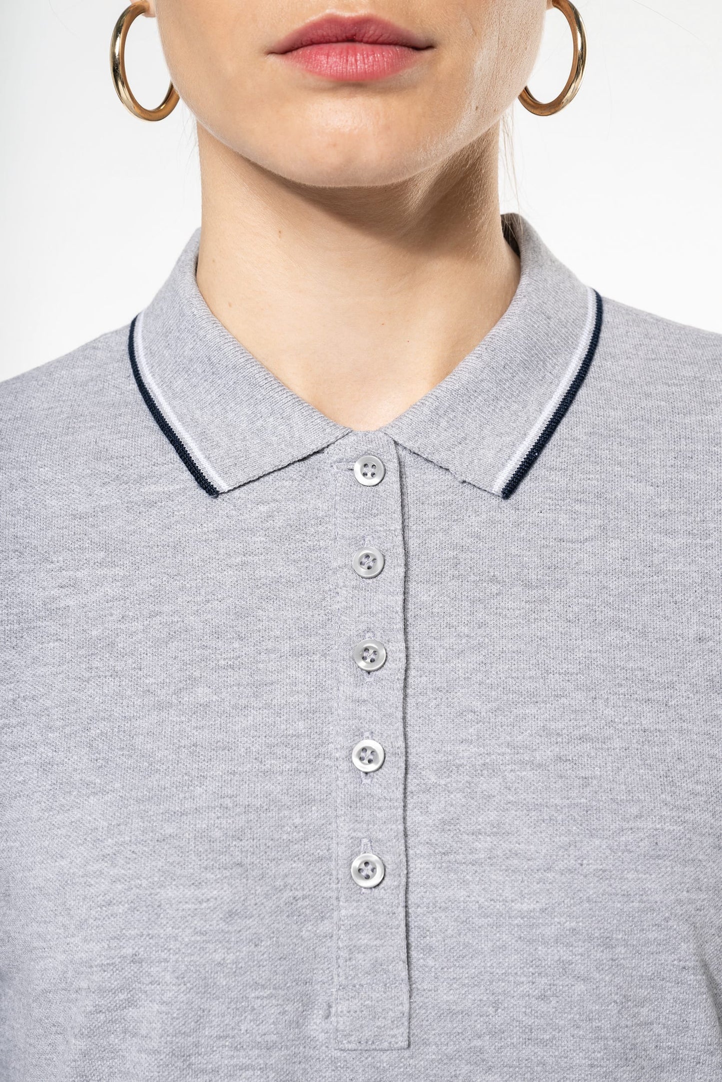 Polo piqué manga larga mujer Kariban K281