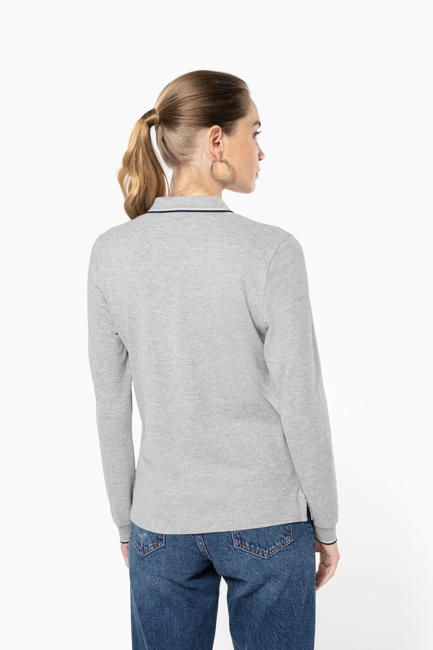 Polo piqué manga larga mujer Kariban K281