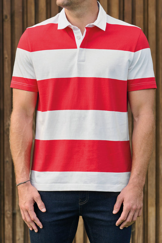 Polo a rayas manga corta unisex Kariban K286