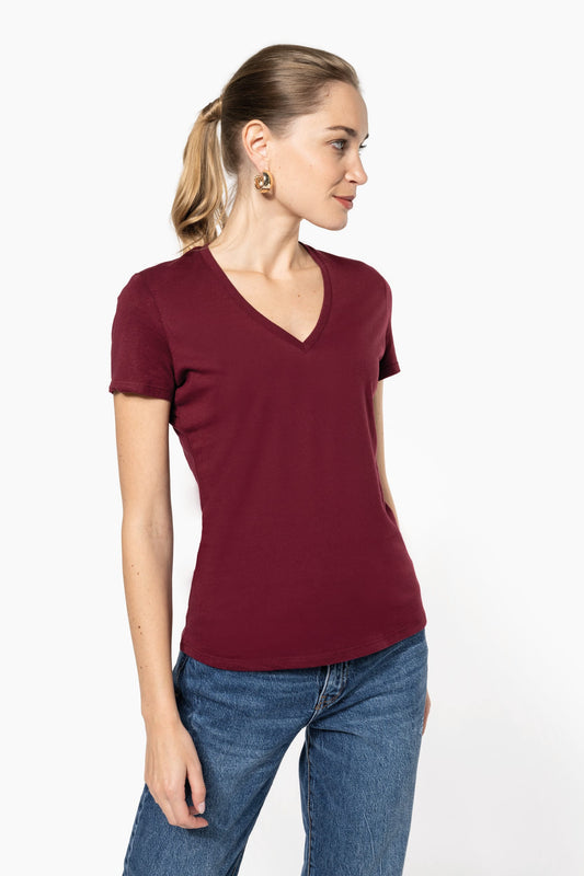 Camiseta BIO150 IC cuello de pico mujer Kariban K3029IC