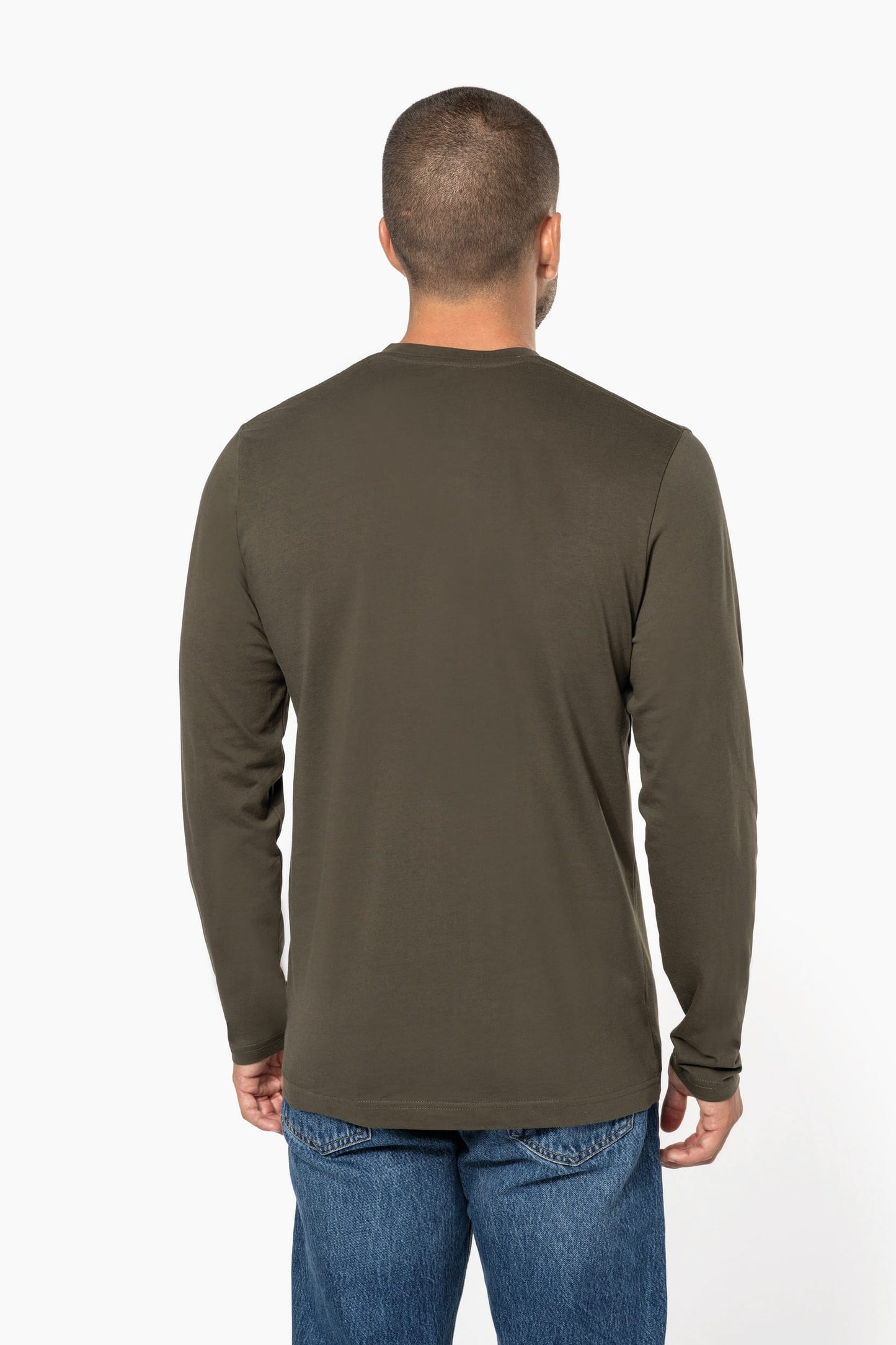 Camiseta de manga larga y cuello de pico de hombre Kariban K358