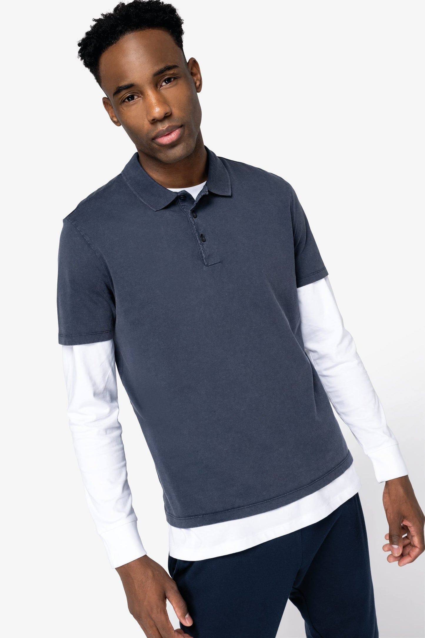 Polo ecorresponsable efecto lavado de punto jersey hombre Native Spirit NS201