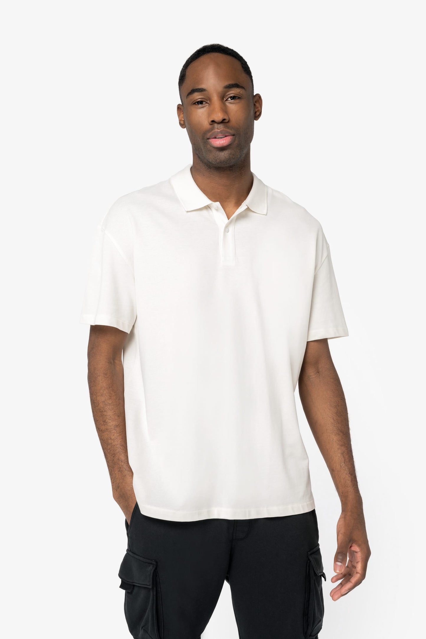 Polo ecorresponsable de punto piqué con hombros caídos hombre Native Spirit NS204