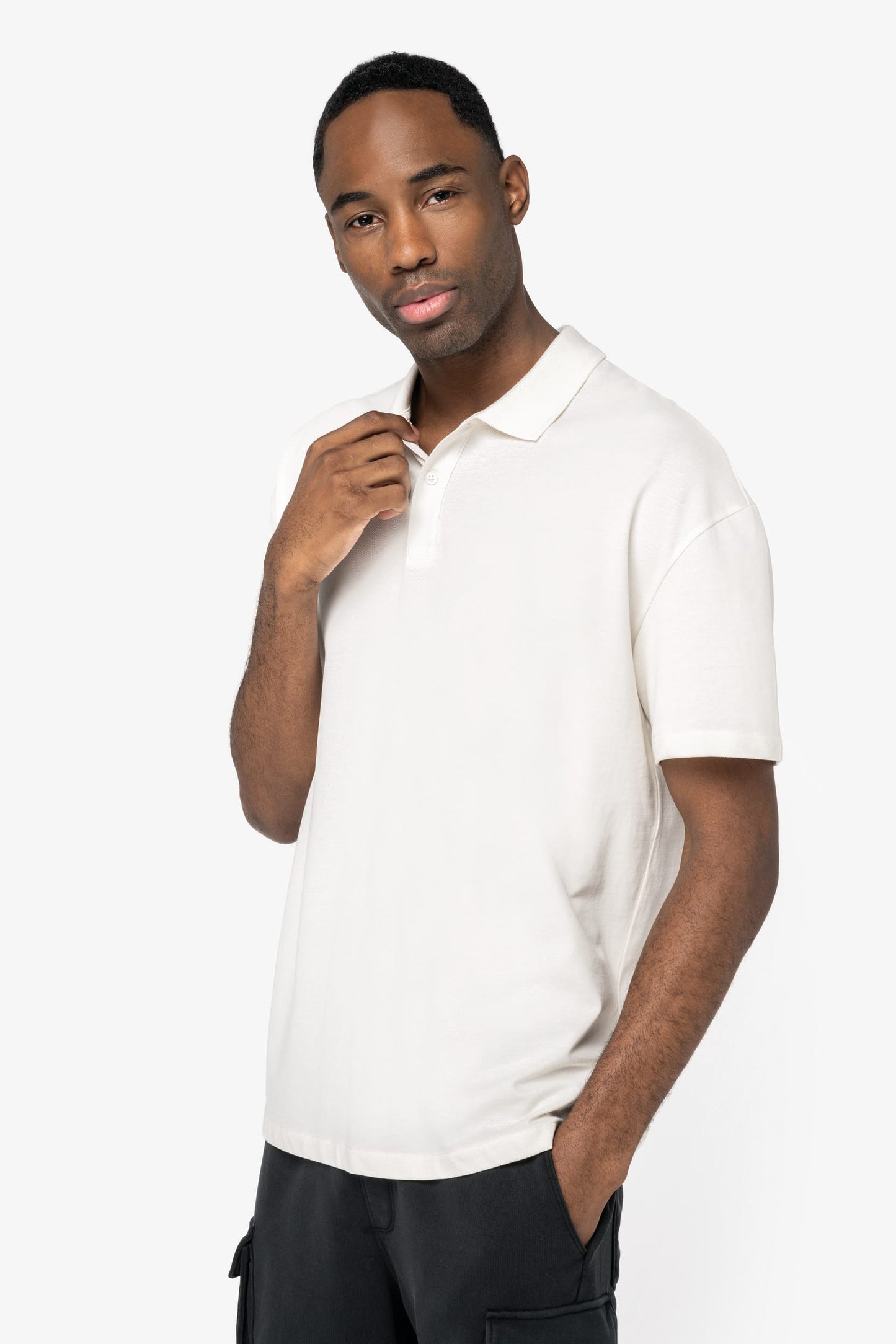 Polo ecorresponsable de punto piqué con hombros caídos hombre Native Spirit NS204