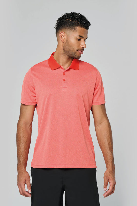 Polo jaspeado de manga corta adulto PROACT® PA496
