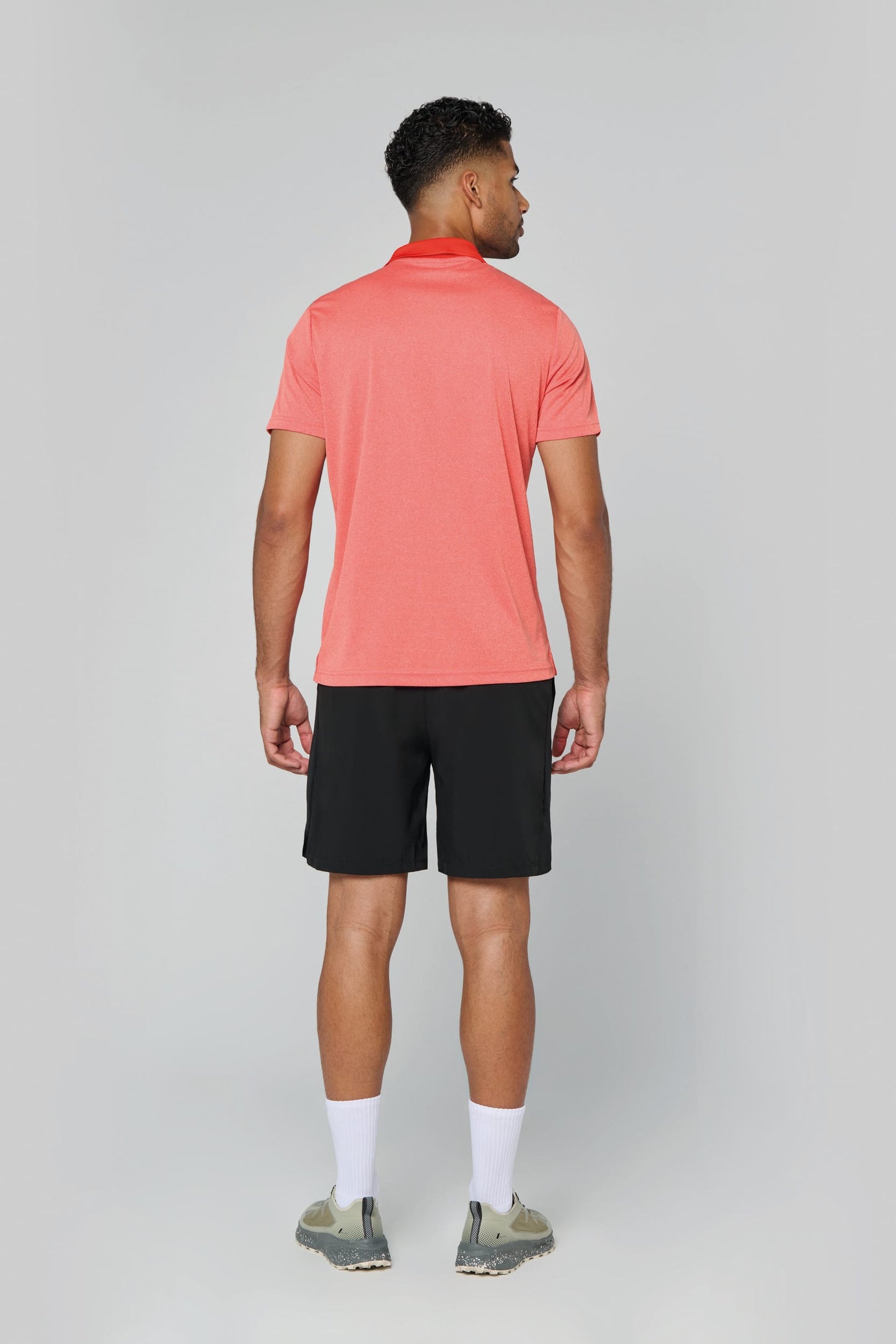 Polo jaspeado de manga corta adulto PROACT® PA496