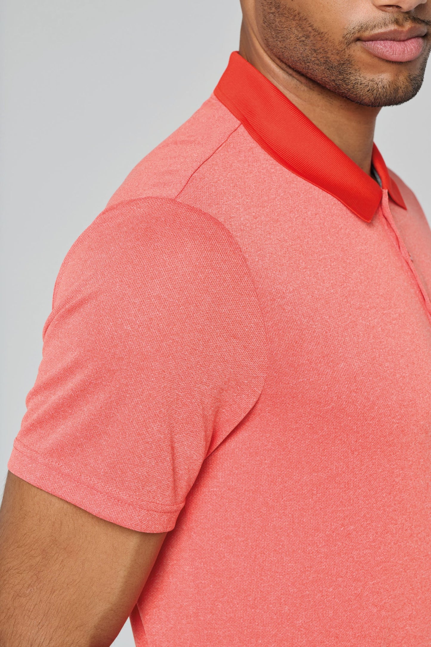 Polo jaspeado de manga corta adulto PROACT® PA496