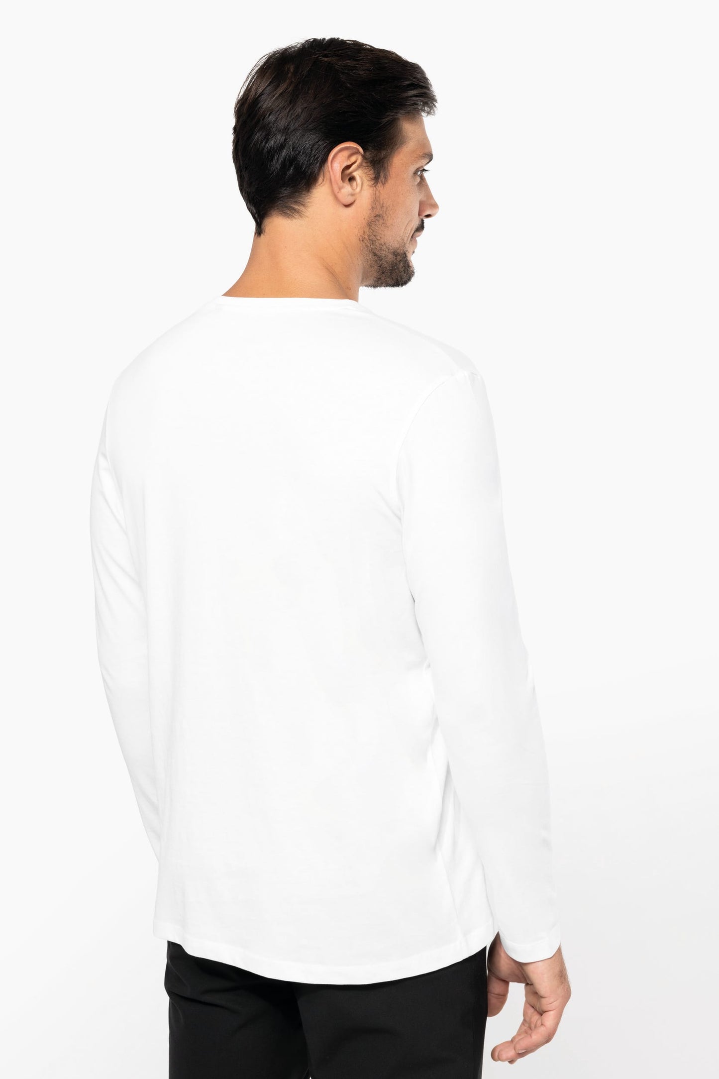 Camiseta Supima® cuello de pico manga larga hombre Kariban Premium PK306