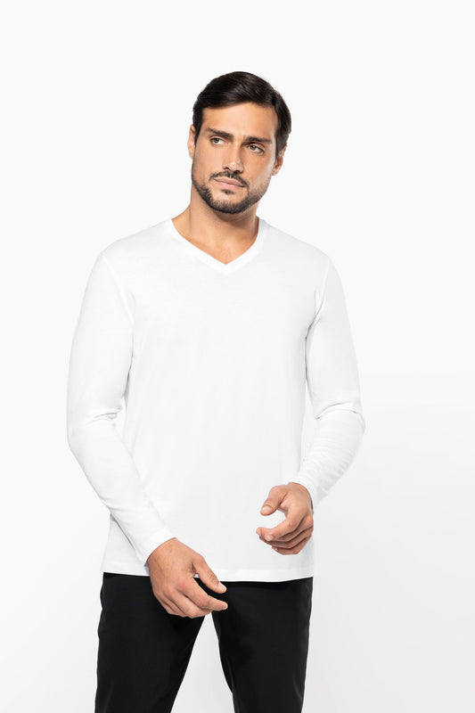 Camiseta Supima® cuello de pico manga larga hombre Kariban Premium PK306