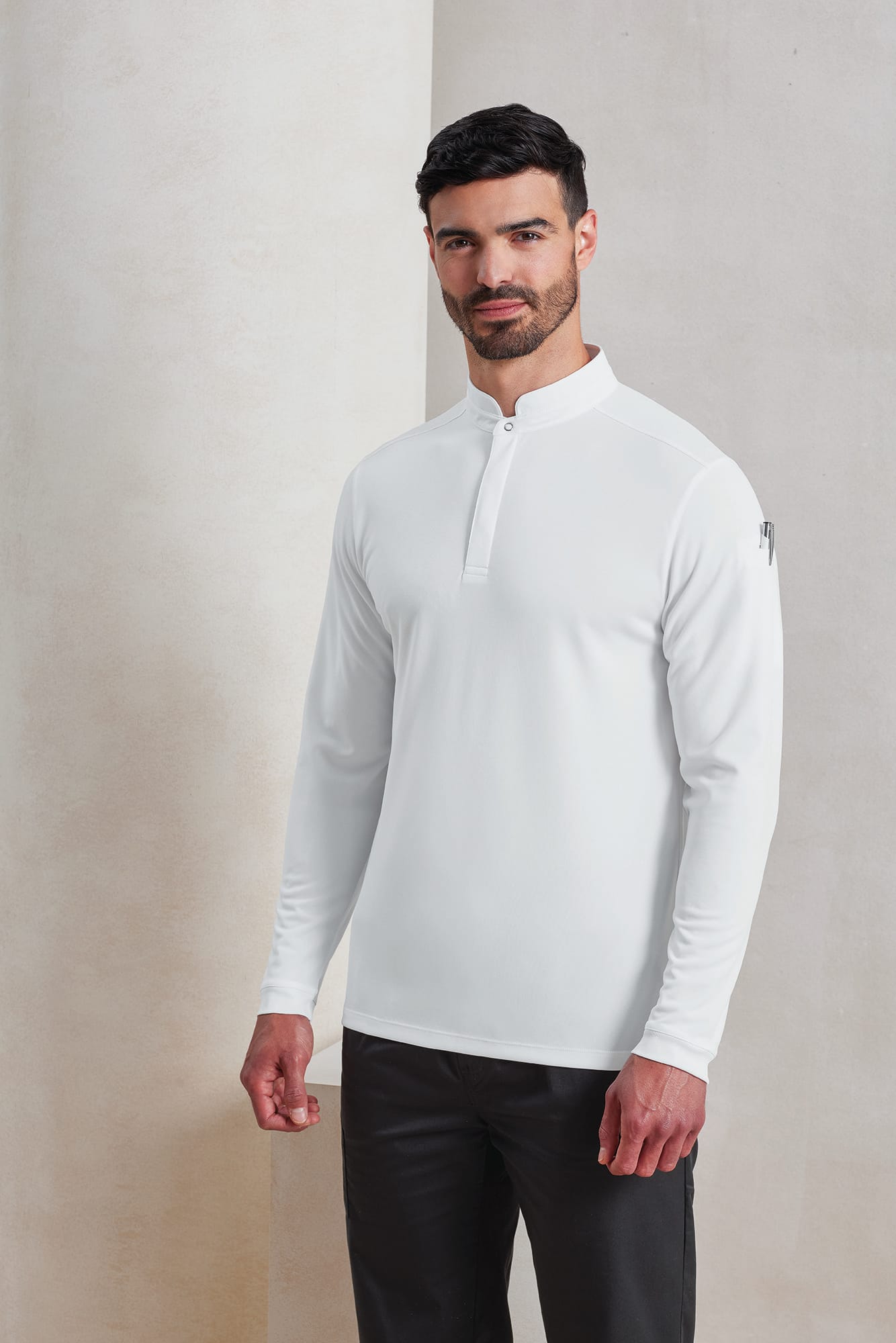 Polo de cocinero Coolchecker Essential de manga larga Premier PR647