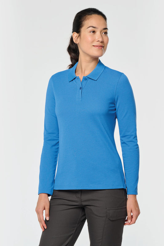 Polo Antibacteriano manga larga mujer WK. Designed To Work WK277