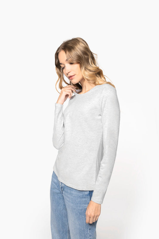 Camiseta de manga larga y cuello redondo de mujer Kariban K383