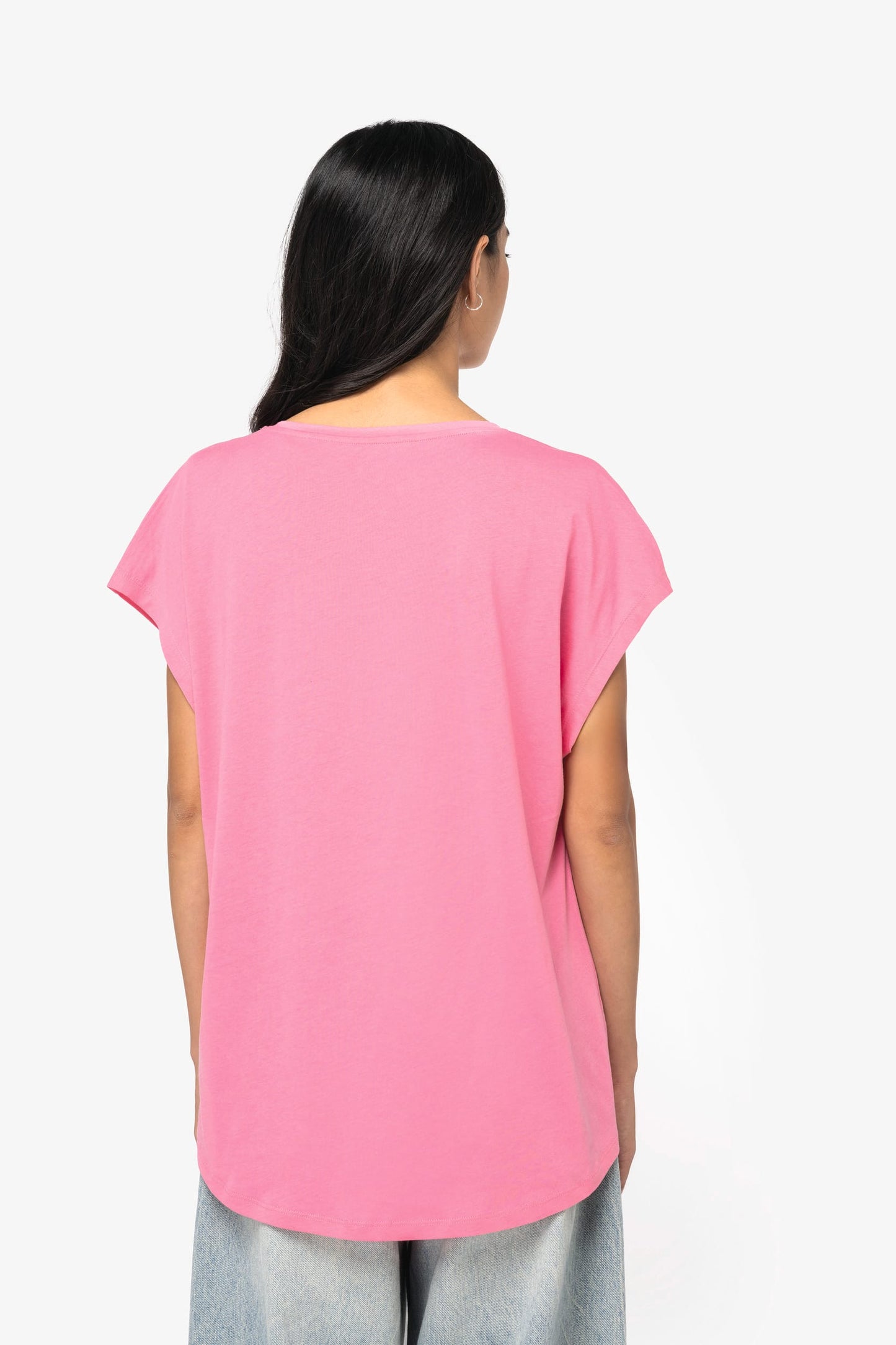Camiseta ecorresponsable holgada con cuello de pico mujer Native Spirit NS312