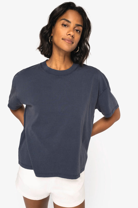 Camiseta ecorrersponsable oversize efecto lavado mujer Native Spirit NS327