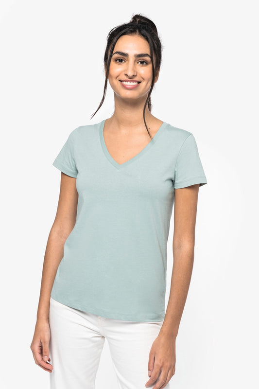 Camiseta ecorresponsable cuello de pico mujer Native Spirit NS334