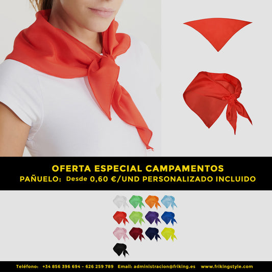 Pañuelos Personalizadas para Campamentos de Verano.