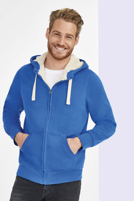 00584 Sudadera unisex con cremallera estilo sherpa