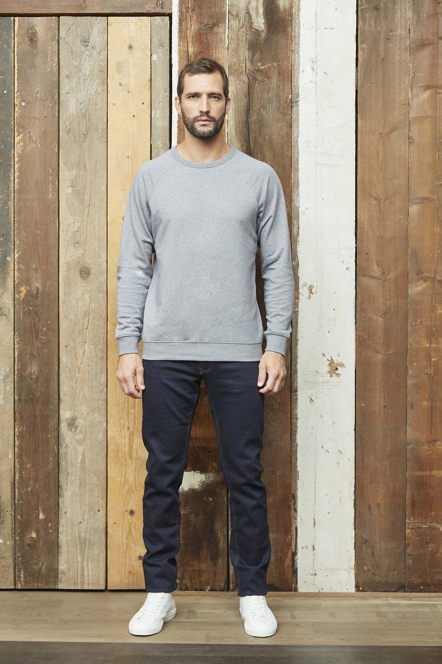 03194 Sudadera hombre con cuello redondo