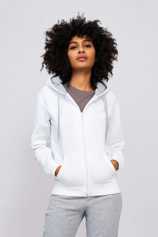 47100 Chaqueta mujer contrastada con capucha