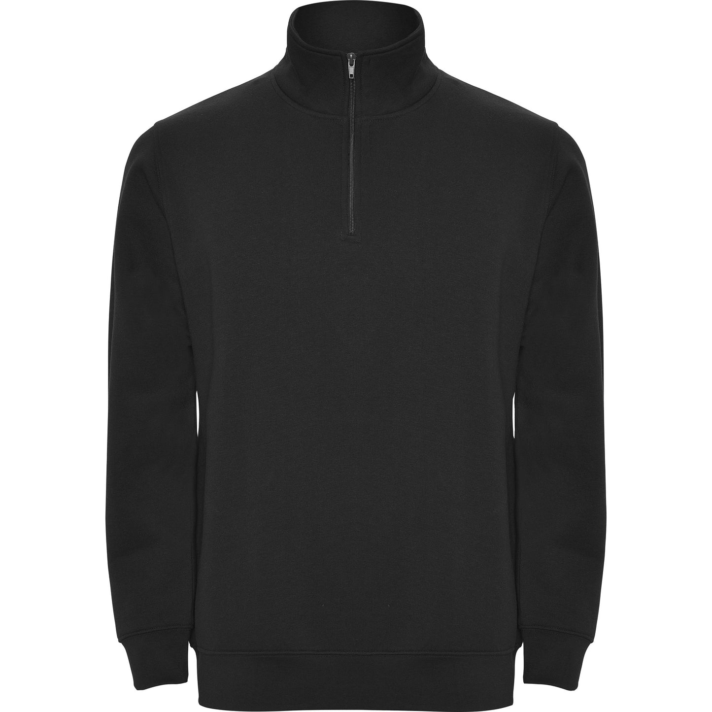 1109 Sudadera con media cremallera a tono y cuello alto