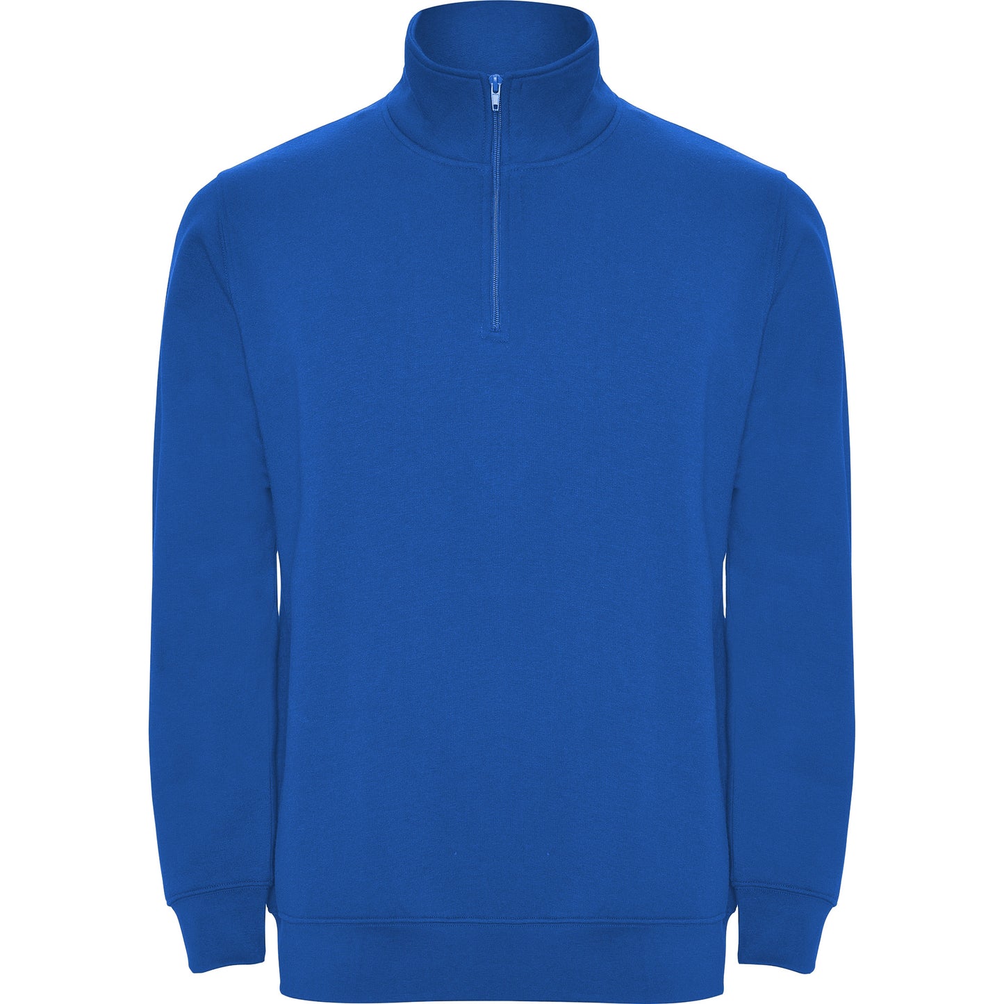 1109 Sudadera con media cremallera a tono y cuello alto
