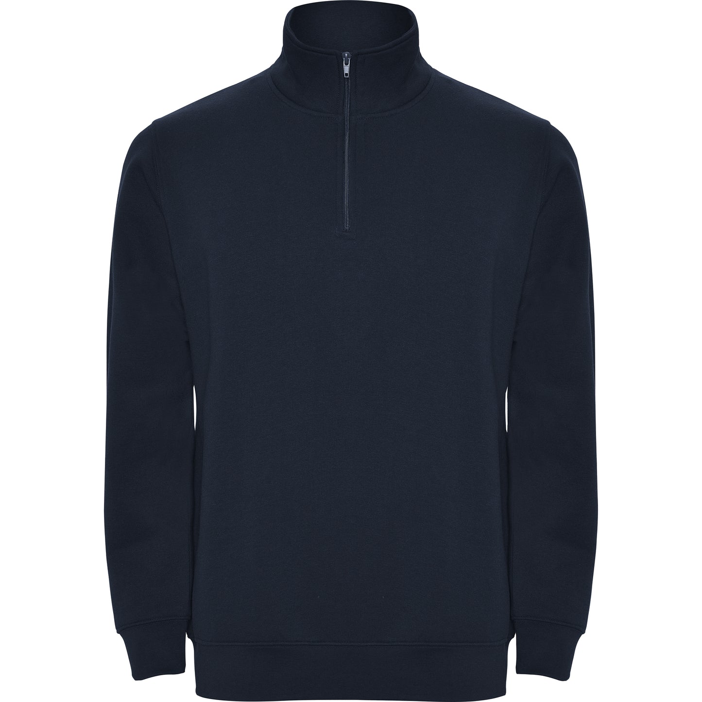 1109 Sudadera con media cremallera a tono y cuello alto
