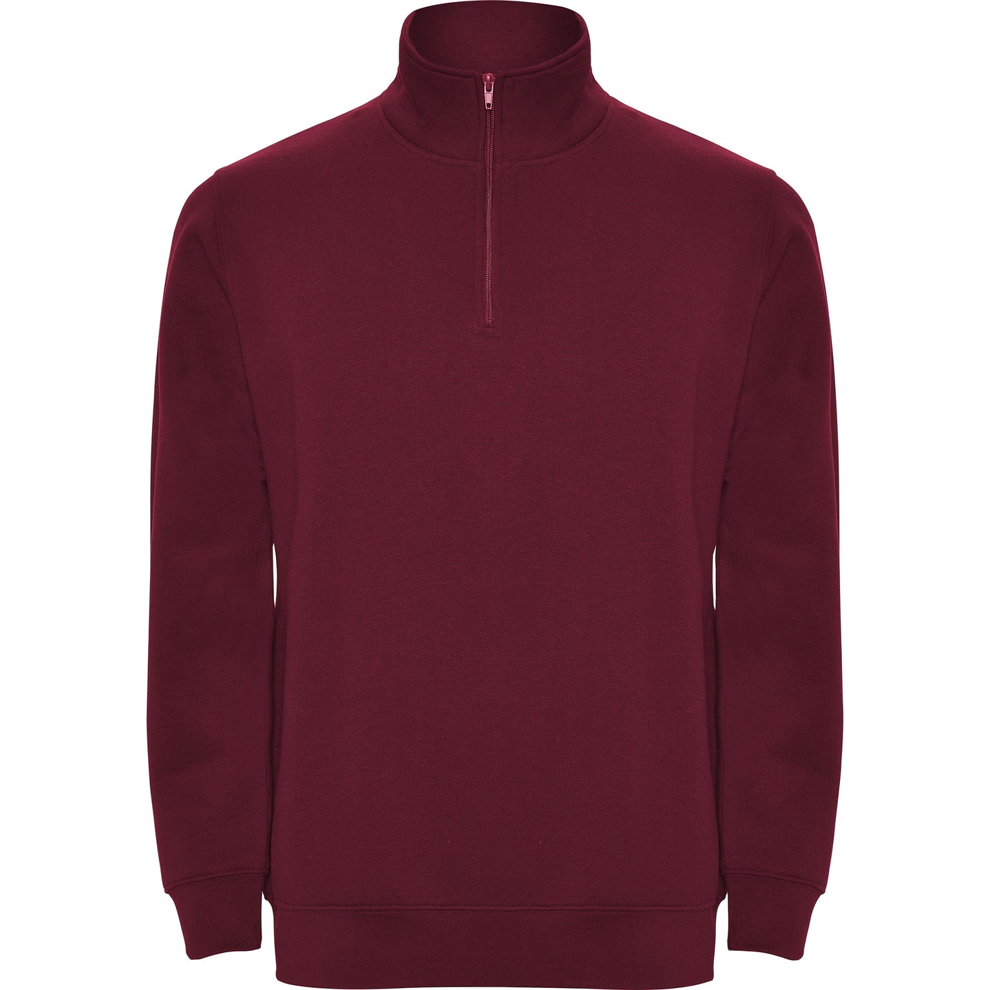 1109 Sudadera con media cremallera a tono y cuello alto