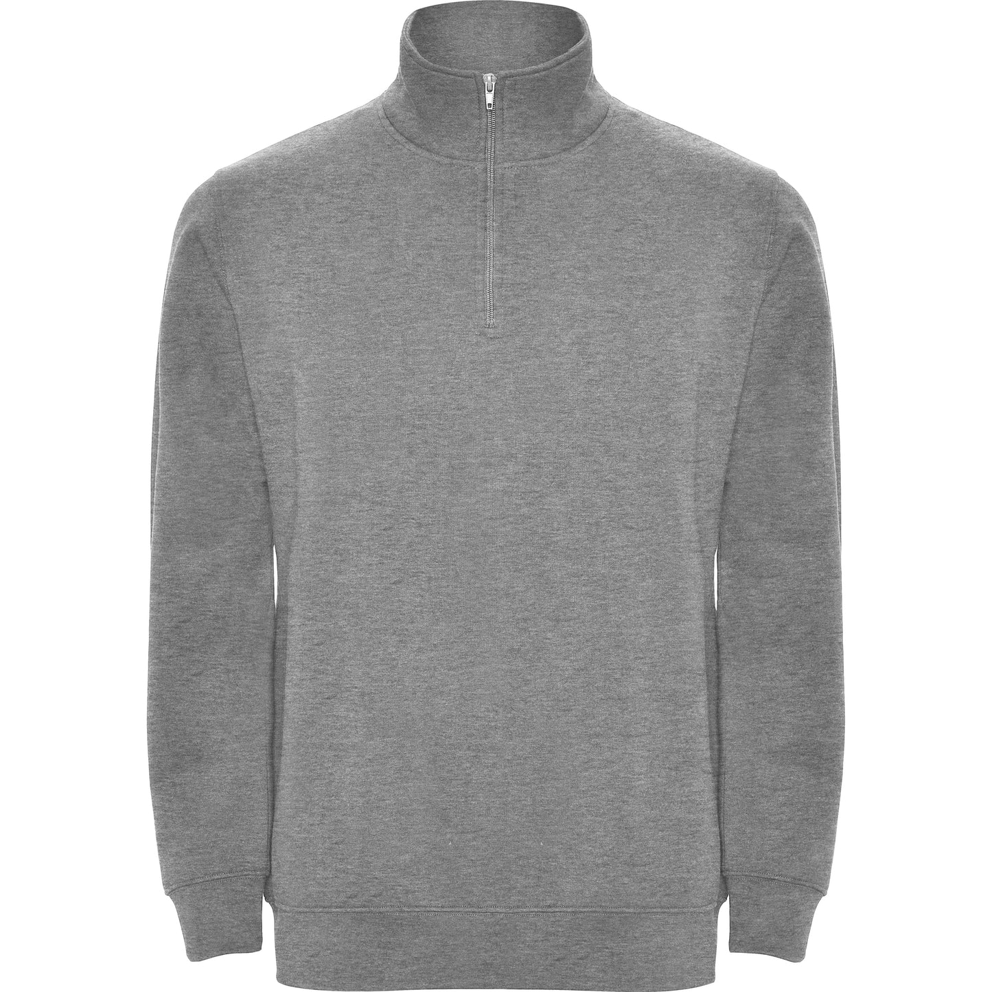 1109 Sudadera con media cremallera a tono y cuello alto