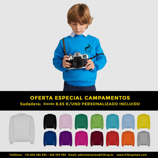 Sudadera Clásica Infantil Personalizada para Campamentos de Verano