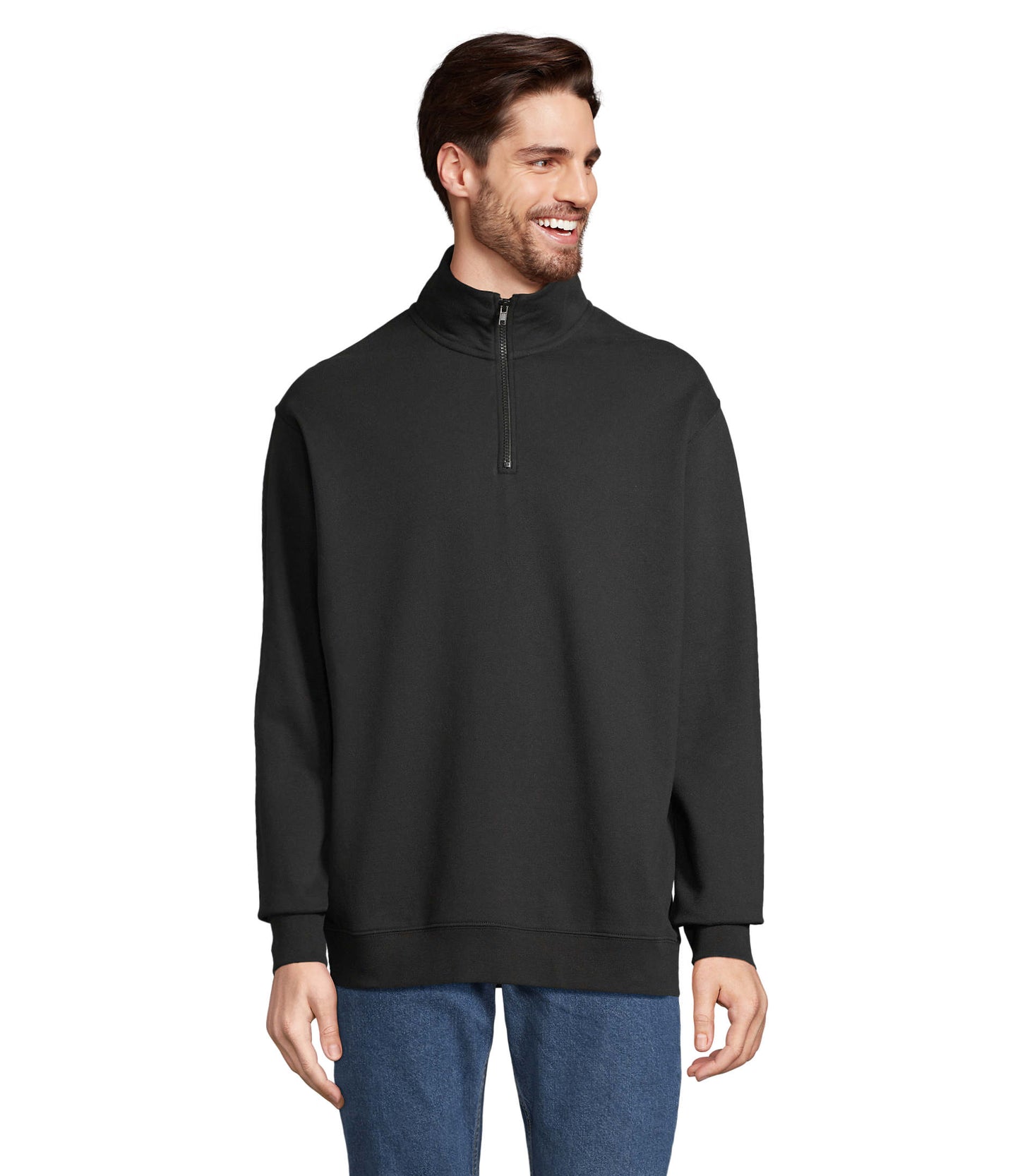 04234 Sudadera unisex cuello alto con cremallera