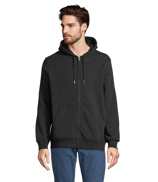 04237 Sudadera unisex con cremallera y capucha.